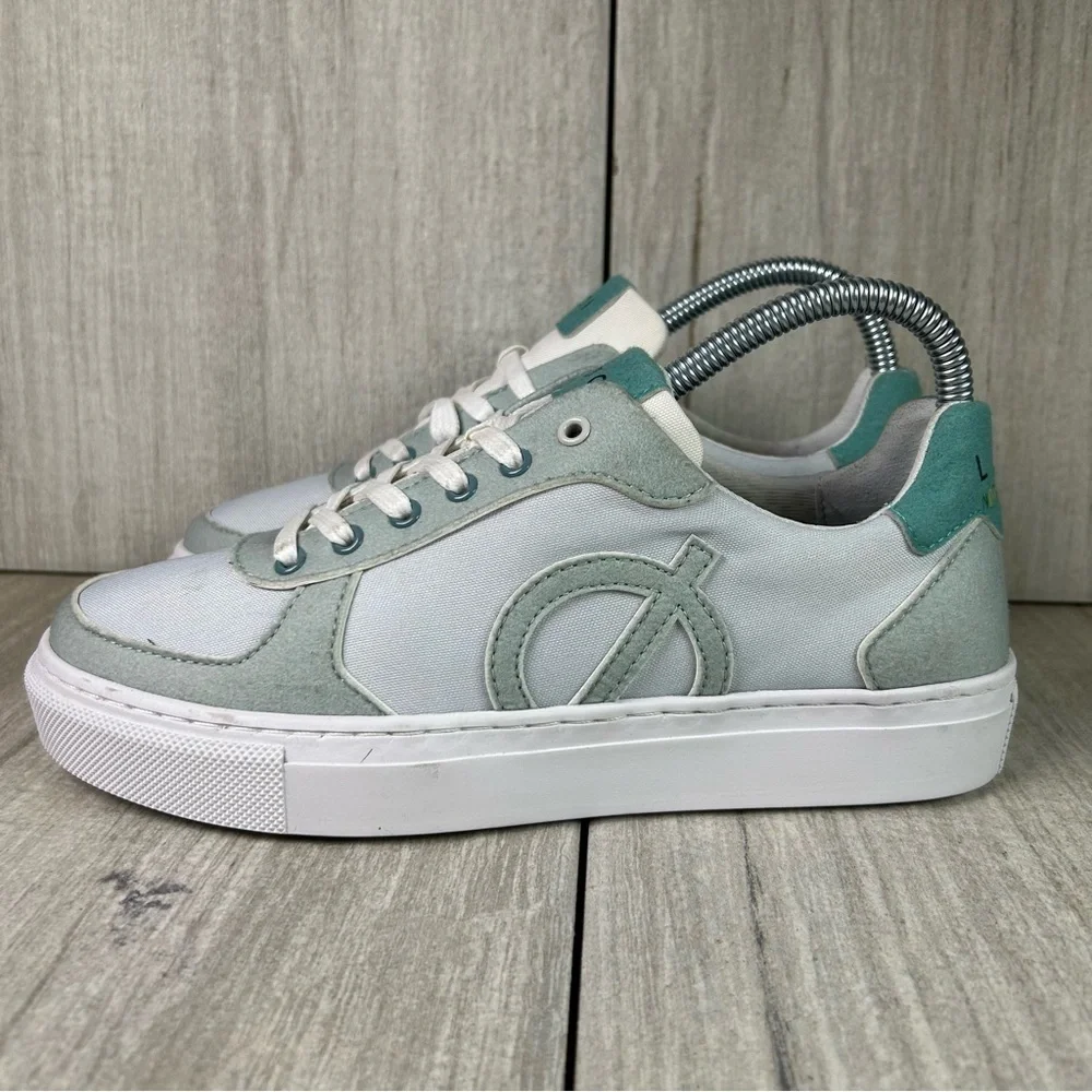 Loci Teal Court‎ Classic Lace Up Canvas Sneaker Women’s Size 7